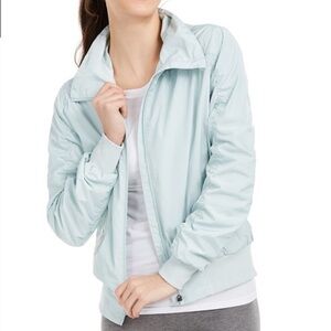 IDEOLOGY WATERPROOF RUCHED SLEEVE HOODED JACKET